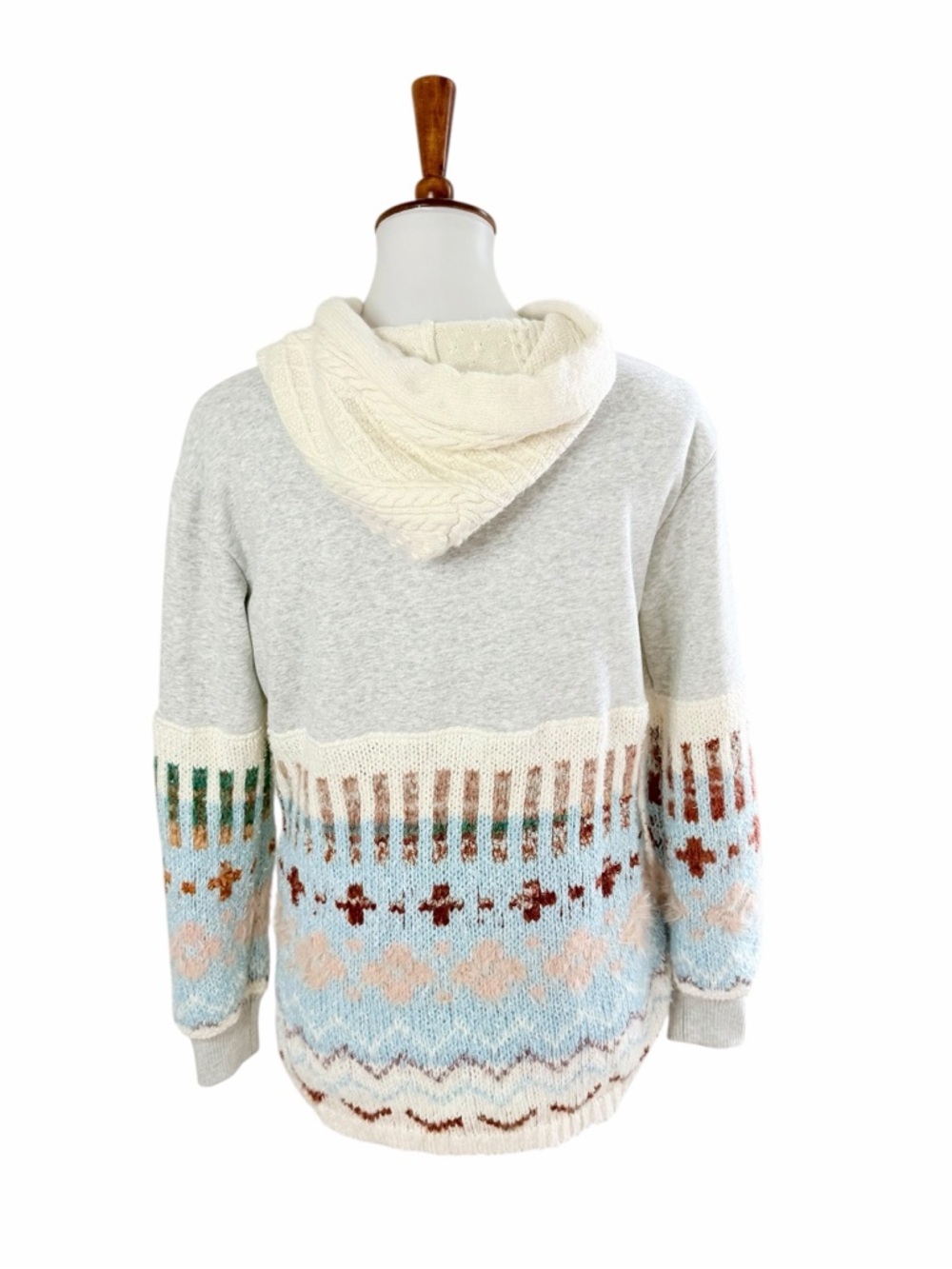 Anthropologie x Daily Practice Sylvia Contrast Sweater Hoodie Size XXS - Picture 3 of 5